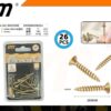 Ξυλόβιδες - 4mm×30mm - Σετ 12 πακέτα των 26 τεμαχίων - 200454