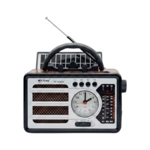 Επαναφορτιζόμενο ραδιόφωνο Retro με ηλιακό πάνελ - PX-767BTS - 707672 - Silver