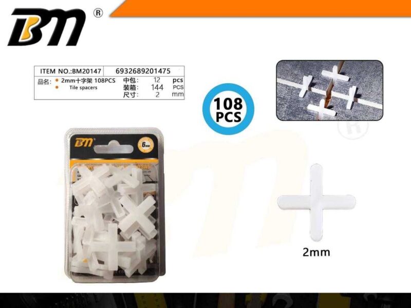 Σταυροί πλακιδίων - 2mm - Σετ 12 πακέτα των 108 τεμαχίων - 201475