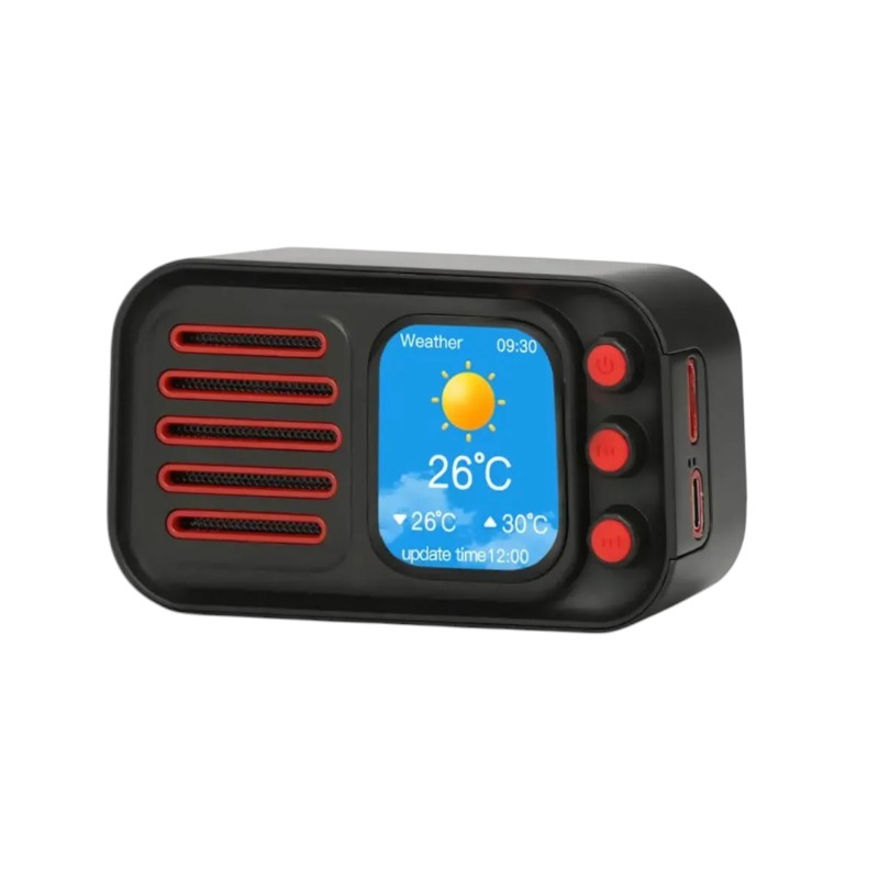 811788_b Ασύρματο ηχείο Bluetooth με οθόνη - WS-501 - 811788 - Black