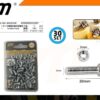 Βίδα σταυρός με παξιμάδι - 3mmx30mm+M3 - Σετ 12 πακέτα των 30 τεμαχίων - 202007