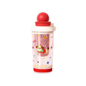 Παιδικό παγούρι πλαστικό με καλαμάκι - 550ml - 413227 - Red