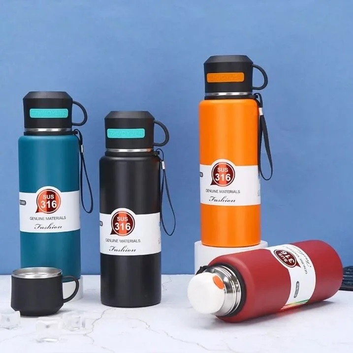 Φορητό παγούρι-θερμός - 600ml - 413296 - Grey