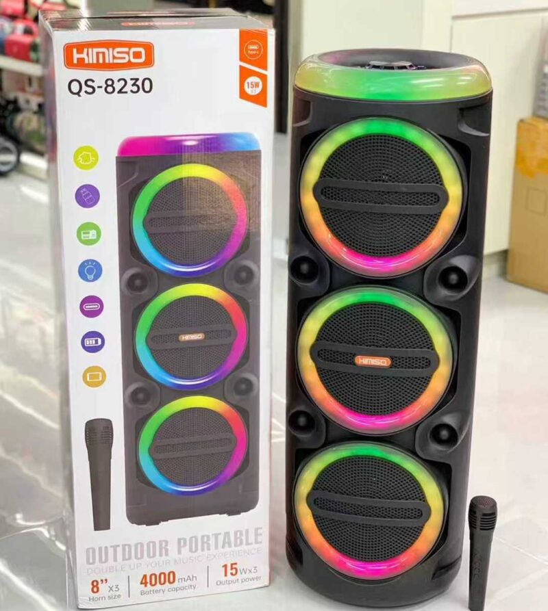 Φορητό ηχείο subwoofer με μικρόφωνο Karaoke - QS-8230 - 260394