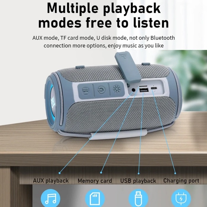 260172-7 Ασύρματο ηχείο Bluetooth - TG-657 - 260172 - Black