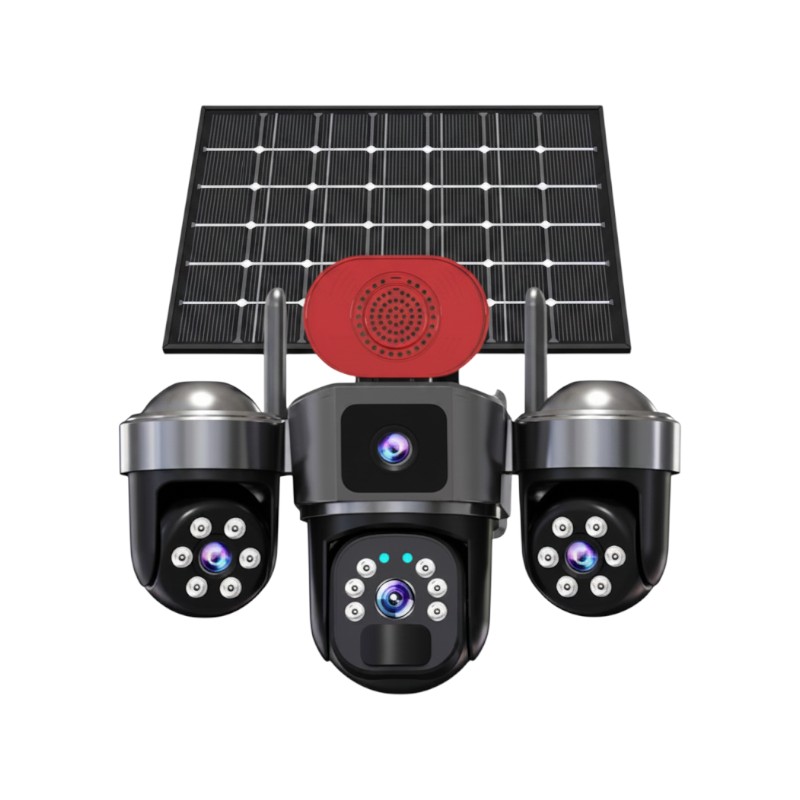 371242 Ηλιακή κάμερα ασφαλείας IP τετραπλή - JJ013LB WiFi - Security Camera - 371242