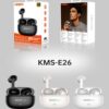 5e690abba00aa2924eb3f7e437270c4e Ασύρματα ακουστικά Bluetooth με θήκη φόρτισης - KMS-E26 - 260267 - Beige